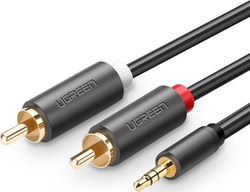 Fotoja e Kabllo Ugreen Jack 3.5mm - RCA (Cinch) x2, 10m, e zezë