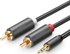 Fotoja e Kabllo Ugreen Jack 3.5mm - RCA (Cinch) x2, 10m, e zezë, Picture 1