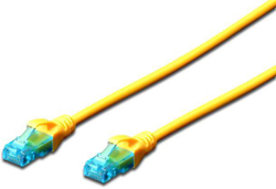 Fotoja e Kabllo rrjeti Digitus, 2 x RJ45, 0.25 m, e verdhë