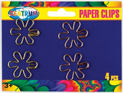 Fotoja e Kapëse fletash Center Clips, 25x29mm, 4 copë