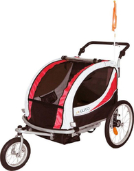Fotoja e Rimorkio Guto Deluxe 2in1, e kuqe / e hirtë