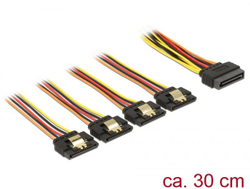 Fotoja e Kabllo Delock SATA 15-pin - SATA 15-pin x4, 0.3m