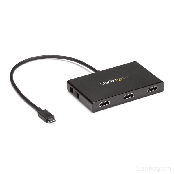 Fotoja e Replikator StarTech USB-C, 3x HDMI, i zi
