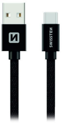 Fotoja e Kabllo SWISSTEN USB-A - USB-C, 2m, e zezë