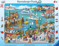 Fotoja e Puzzle Ravensburger A Day at the Harbor 061525, 24 copëza