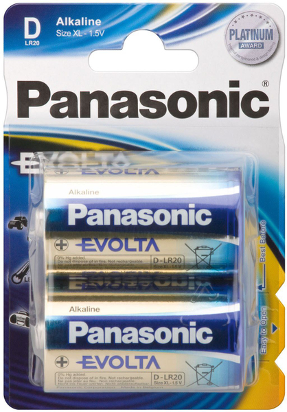 Fotoja e Bateri Panasonic Evolta D / R20, 2 copë