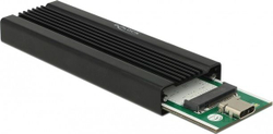 Fotoja e Kuti e Jashtme Delock 42600 për SSD M.2 NVMe PCIe, USB 3.2 Gen 2 Type-C (10 Gbps), e zezë