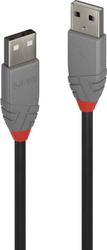 Fotoja e Kabllo Lindy USB-A në USB-A, 0.5m, e zezë