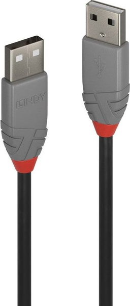 Fotoja e Kabllo Lindy USB-A në USB-A, 0.5m, e zezë
