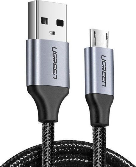 Fotoja e Kabllo USB Ugreen, USB-A - microUSB, 0.25 m, e zezë