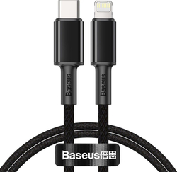 Fotoja e Kabllo Baseus (CATLGD-01), USB-C – Lightning, 1 m, e zezë