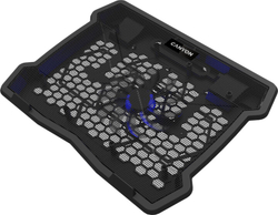 Fotoja e Mbajtëse ftohëse CANYON NS02 për laptop 10-15.6 ", LED, e zezë