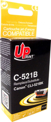 Fotoja e Ngjyrë printeri UPrint CLI-521BK për Canon CLI‑521, 10 ml, e zezë