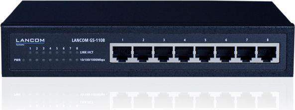 Fotoja e Switch LANCOM GS-1108, 8 porta Gigabit 10/100/1000, pa PoE, i zi