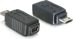 Fotoja e Përshtatës Delock microUSB - miniUSB, i zi