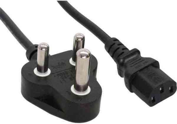 Fotoja e Kabllo energjie InLine Type D South Africa RPA 5A - IEC connector, 1.8m, e zezë