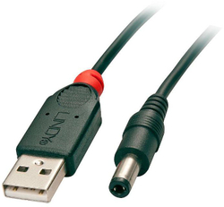 Fotoja e Kabllo Lindy 70268, USB-A në DC, 1.5 m, e zezë