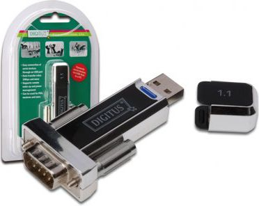 Fotoja e Përshtatës USB Digitus - RS-232, i zi