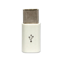Fotoja e Përshtatës USB, USB-C - microUSB, i bardhë