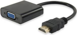 Fotoja e Përshtatës EQUIP HDMI D-Sub (VGA) + Jack 3.5 mm (11903607), i zi