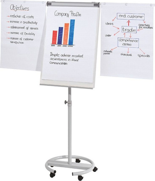 Fotoja e Tabelë Flipchart Franken Mobile, 68 x 110cm, e bardhë