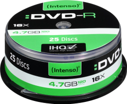 Fotoja e Set i DVD-R Intenso 4101154, 4.7GB, 16x, 25 copë