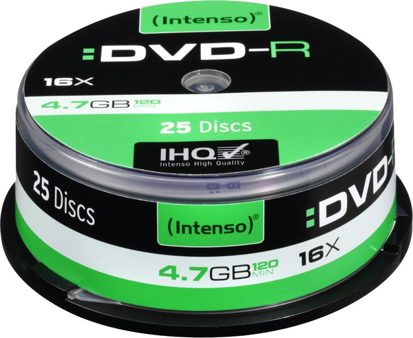 Fotoja e Set i DVD-R Intenso 4101154, 4.7GB, 16x, 25 copë
