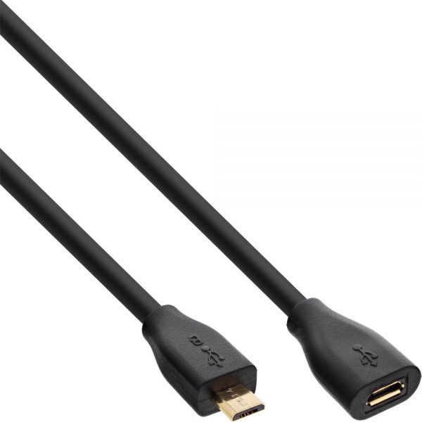Fotoja e Kabllo MicroUSB USB Inline 32720P, 2 m, e zezë