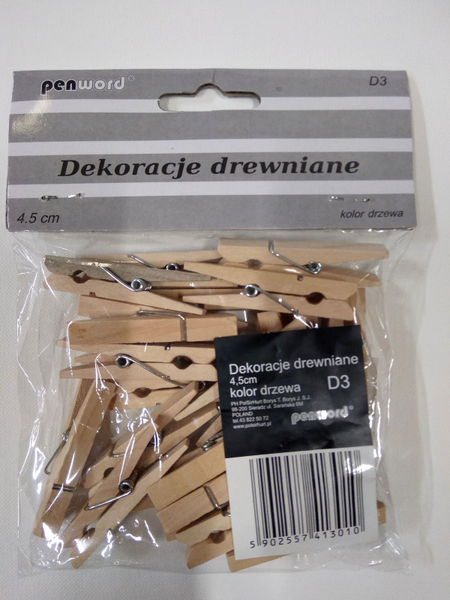 Fotoja e Dekorime druri Polsirhurt, 4.5 cm