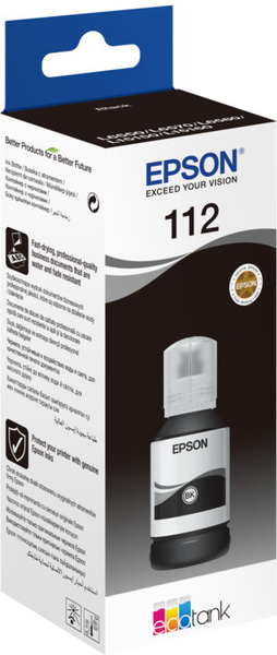 Fotoja e Ngjyrë për printer Epson C13T06C14A, EcoTank 112, e zezë