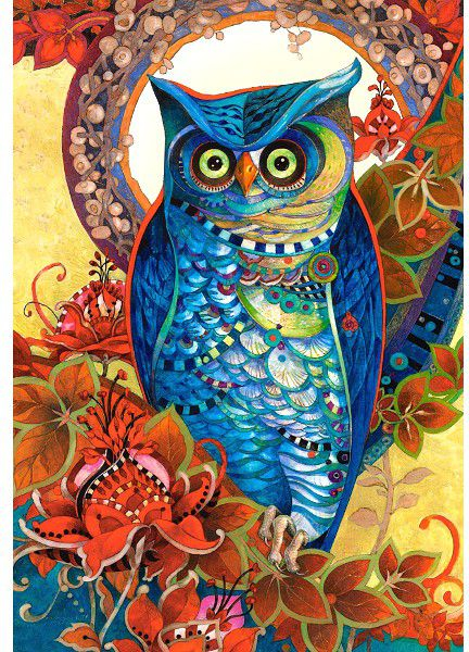 Fotoja e Puzzle Castorland: "Blue Owl", 1500 pjesë
