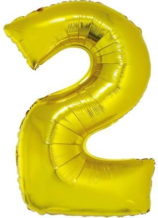 Fotoja e Balon GoDan Foil "2", 85cm, i artë