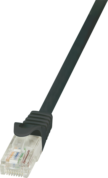Fotoja e Kabllo patchcord LogiLink CAT.5e, U/UTP, 10m, e zezë