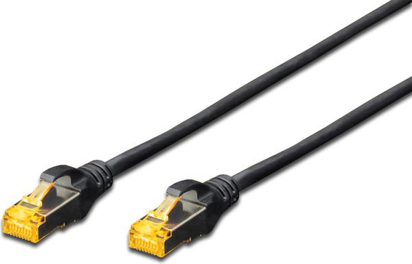 Fotoja e Kabllo rrjeti Digitus, RJ-45/RJ-45, kat.6a, S/FTP, 5m, e zezë
