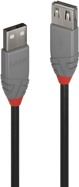 Fotoja e Kabllo Lindy USB-A - USB-A, 3m, e zezë