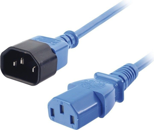 Fotoja e Kordon energjisë Lindy IEC, 1 m, i kaltër