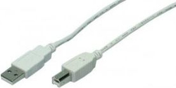 Fotoja e Kabllo USB LogiLink USB-A - USB-B (CU0007), 2 m, e bardhë