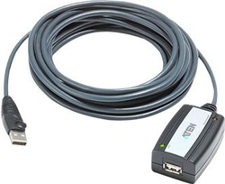 Fotoja e Kabllo ATEN USB A - USB A UE250-AT, 5m, e zezë