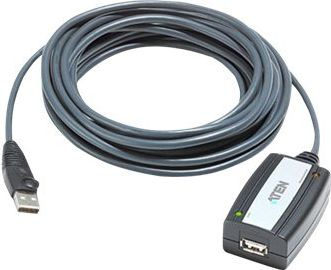 Fotoja e Kabllo ATEN USB A - USB A UE250-AT, 5m, e zezë