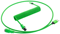 Fotoja e Kabllo spirale CableMod Pro, USB-C/USB-A, 1,5m, e gjelbër