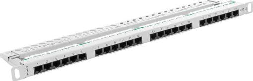 Fotoja e Patch Panel Lanberg, 24x RJ-45, Cat.5e, i hirtë