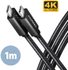 Fotoja e Kabllo AXAGON USB-C - USB-C SPEED+ USB3.2 Gen 2, PD100W 5A, 4K UHD, 1m, e zezë, Picture 1