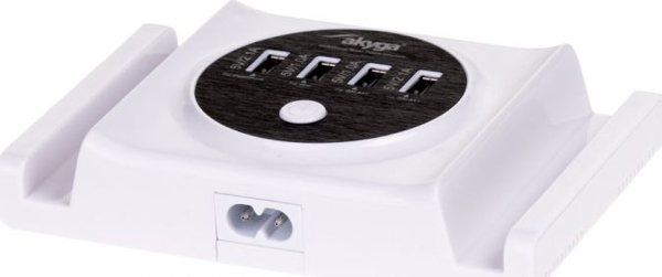 Fotoja e Karikues Akyga AK-TB-05 4x USB-A 2.1 A, i bardhë