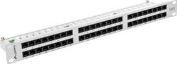 Fotoja e Patch Panel Lanberg 1U, 19", 48x RJ45, Cat.6, i hirtë