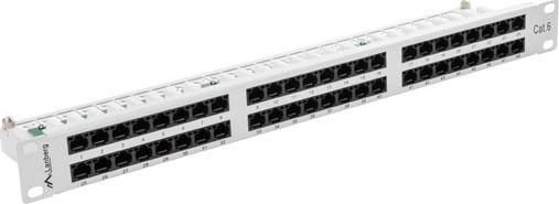 Fotoja e Patch Panel Lanberg 1U, 19", 48x RJ45, Cat.6, i hirtë