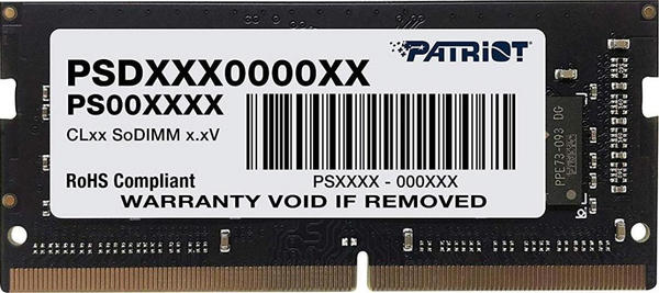 Fotoja e Memorie për laptop Patriot Signature (PSD48G266681S), SODIMM, DDR4, 8GB, 2666MHz, CL19
