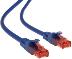 Fotoja e Kabllo rrjeti Maclean RJ-45/RJ-45, Cat.6, U/UTP, 3m, e kaltër