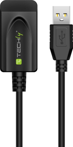 Fotoja e Kabllo Techly USB A - USB IUSB-REP220TY3, 20m, e zezë
