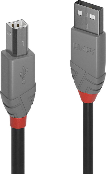 Fotoja e Kabllo Lindy USB-A - USB-B, 0.2m, e zezë