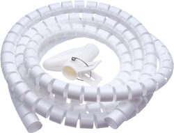 Fotoja e Menaxhuese e kabllove CONNECT IT, 2,5m x 20mm, e bardhë